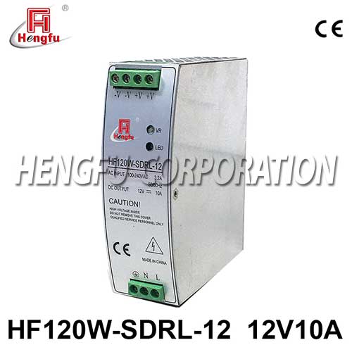 新品衡孚HF120W-SDRL-12导轨电源90-264VAC转DC12V10A开关电源