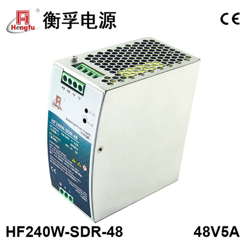 新品衡孚HF240W-SDR-48导轨电源85-264VAC转DC48V5A开关电源